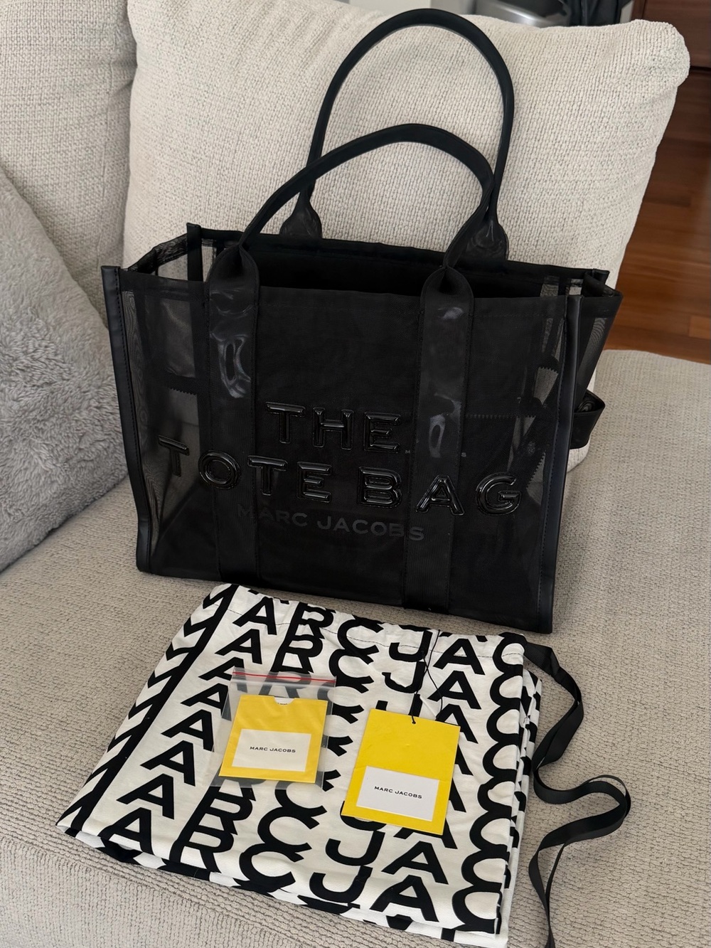 Marc Jacobs Black Mesh 'The Tote Bag' large